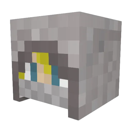 TrueScharie Minecraft avatar head, 3D render