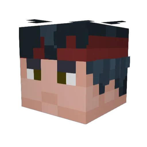 TrueShoryuken Minecraft avatar head, 3D render