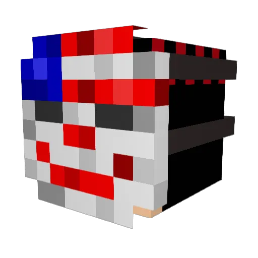 TrueSmile Minecraft avatar head, 3D render