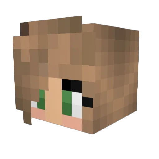 TrueStopwatch Minecraft avatar head, 3D render