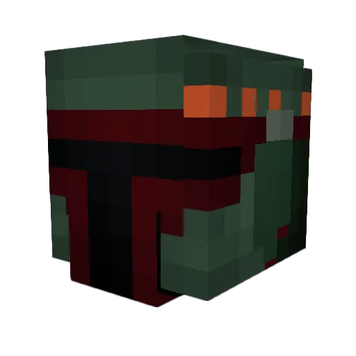 TrueTaciturn Minecraft avatar head, 3D render