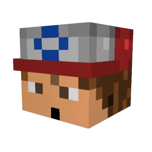TrueVine Minecraft avatar head, 3D render