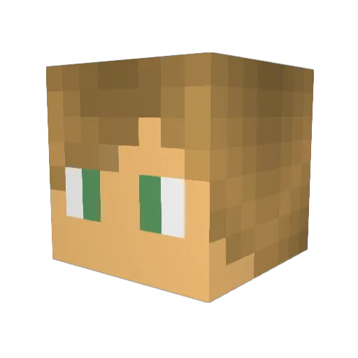 TrueWinter Minecraft avatar head, 3D render