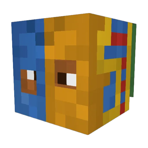 True_Kaos Minecraft avatar head, 3D render