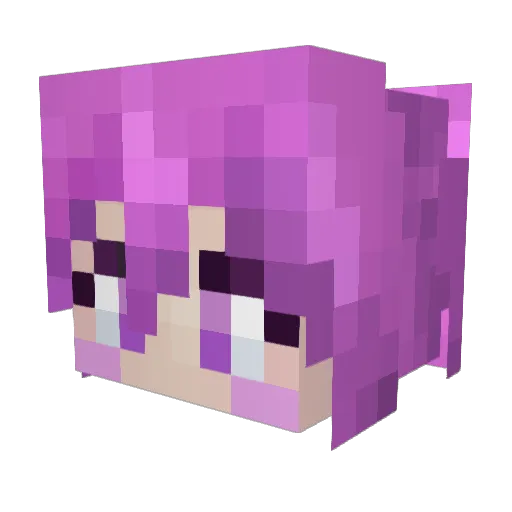 True_Leah Minecraft avatar head, 3D render