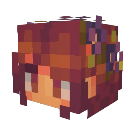 True_Pacifist Minecraft avatar head, 3D render