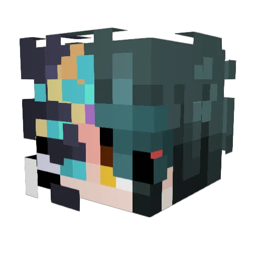 True_Unkn0wn Minecraft avatar head, 3D render