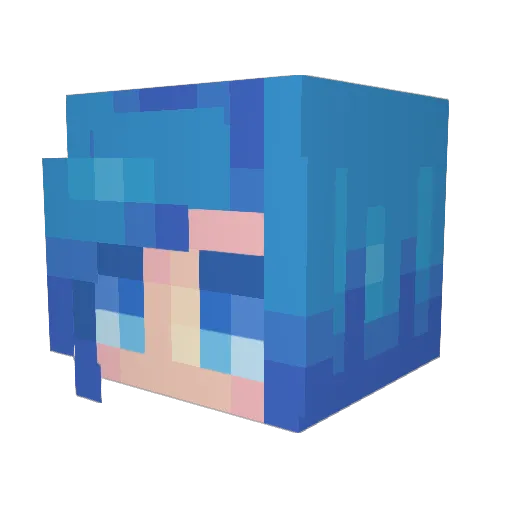 Truedemise1 Minecraft avatar head, 3D render