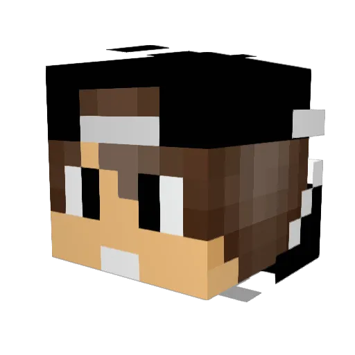 Truedunk Minecraft avatar head, 3D render