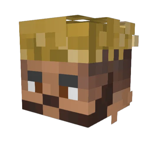 Trueetarip Minecraft avatar head, 3D render