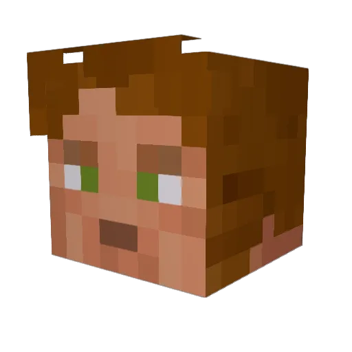 Trueheartsenior Minecraft avatar head, 3D render