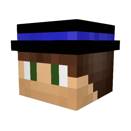 TruelyZenn Minecraft avatar head, 3D render