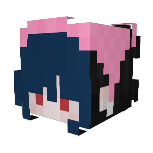 Truelykatie Minecraft avatar head, 3D render