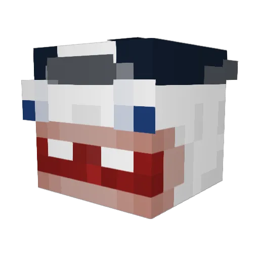 TruenoC9O Minecraft avatar head, 3D render