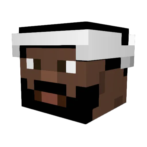 TruenoPZK Minecraft avatar head, 3D render