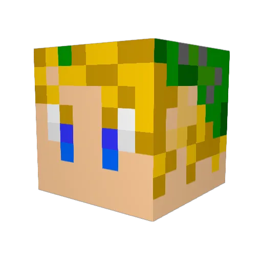 TruerLiving Minecraft avatar head, 3D render