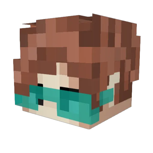 Trufa4 Minecraft avatar head, 3D render