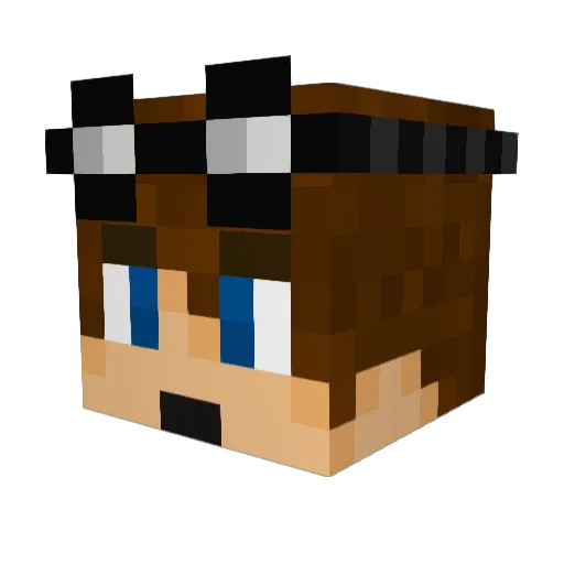 Trufffles Minecraft avatar head, 3D render
