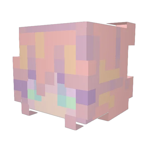 TruffleWaifu Minecraft avatar head, 3D render
