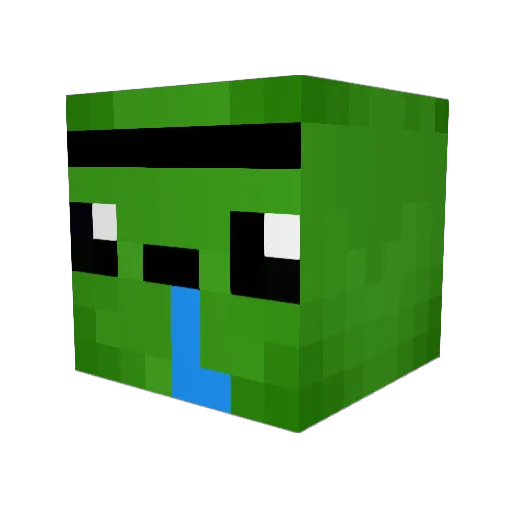 Truffleweed Minecraft avatar head, 3D render