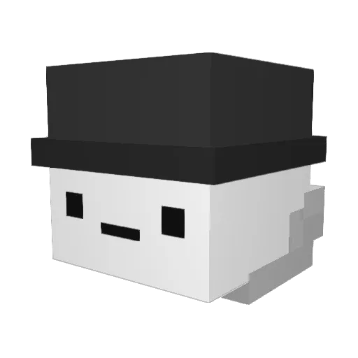 Trula Minecraft avatar head, 3D render