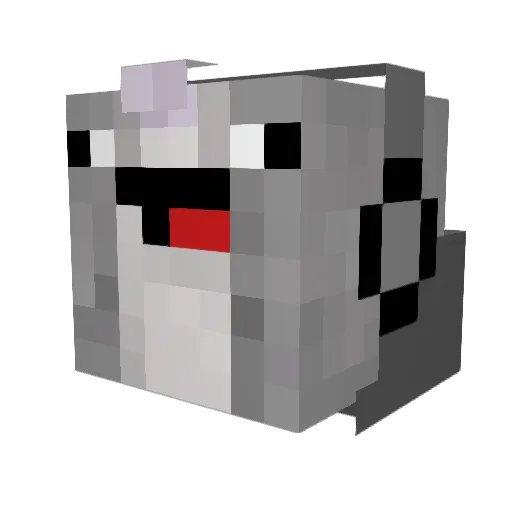 Trulik Minecraft avatar head, 3D render