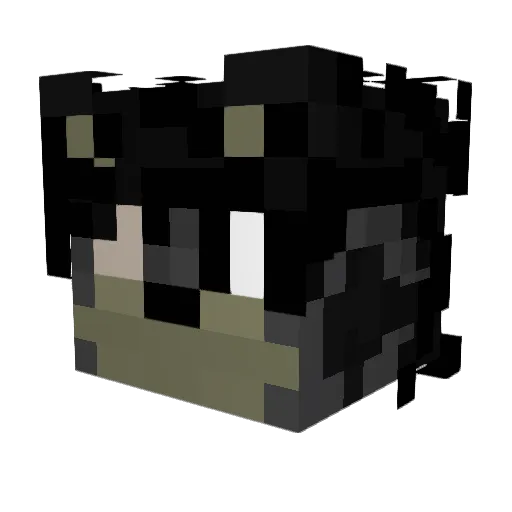 Truly_Yenndo Minecraft avatar head, 3D render