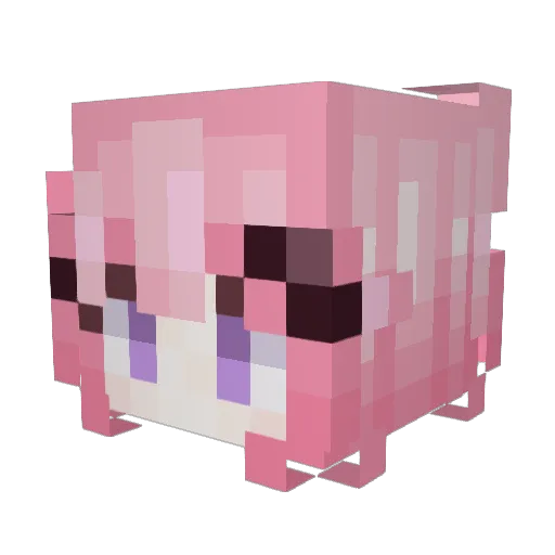 Trulybase Minecraft avatar head, 3D render