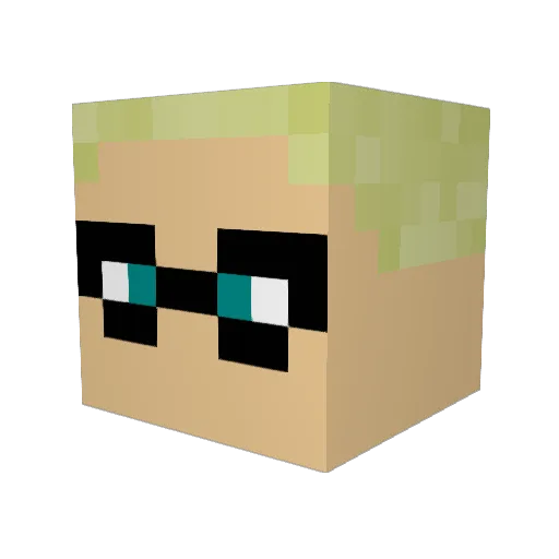 TrumanCDLP Minecraft avatar head, 3D render