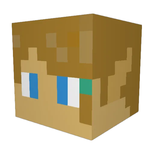Trumanchill Minecraft avatar head, 3D render