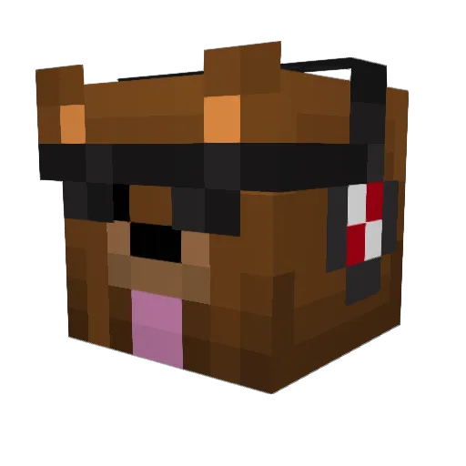 TrumpForceOne Minecraft avatar head, 3D render