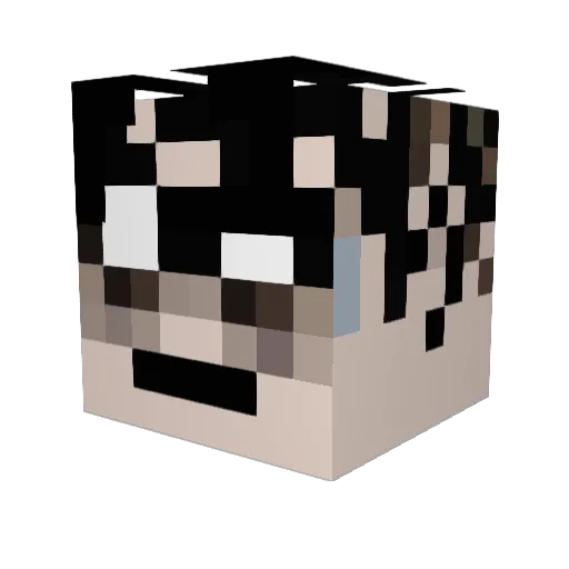 Trumps Minecraft avatar head, 3D render
