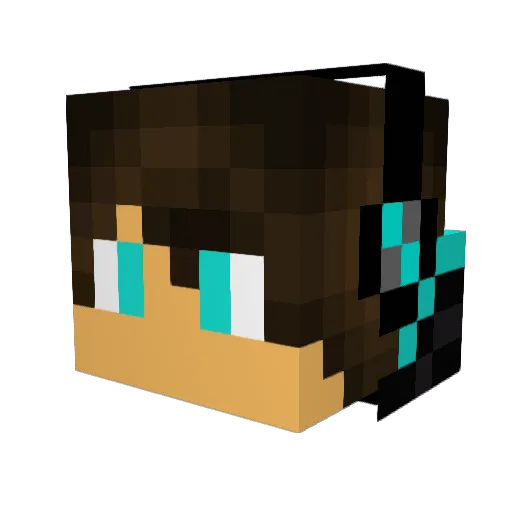 Trumpsta2G Minecraft avatar head, 3D render
