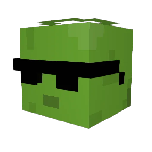 Trumpzter Minecraft avatar head, 3D render