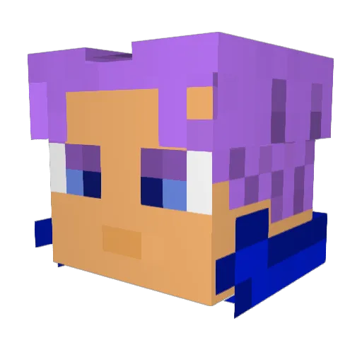 Truncse Minecraft avatar head, 3D render