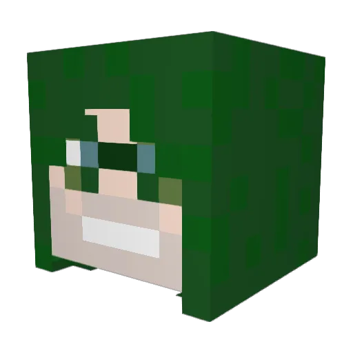 Trunkleton Minecraft avatar head, 3D render
