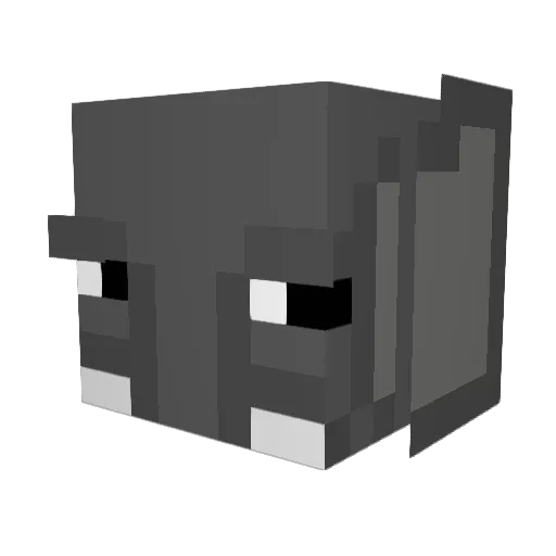 Trunkoh Minecraft avatar head, 3D render