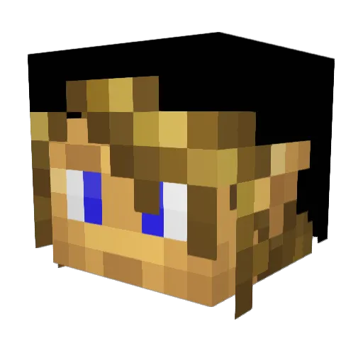 TrunksBreif Minecraft avatar head, 3D render