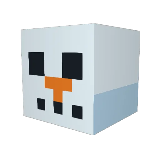 Truomnishot Minecraft avatar head, 3D render