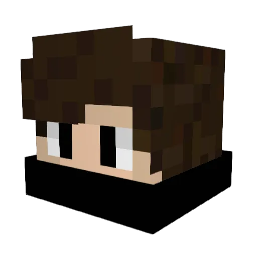 Trusag3 Minecraft avatar head, 3D render
