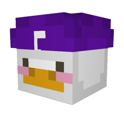 Trusbak Minecraft avatar head, 3D render
