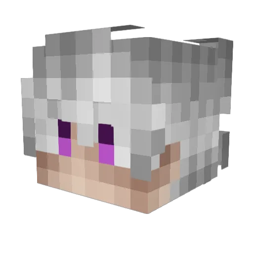 Trussi Minecraft avatar head, 3D render