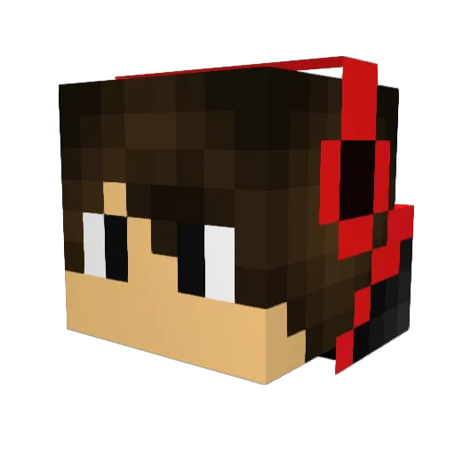 Trust1 Minecraft avatar head, 3D render