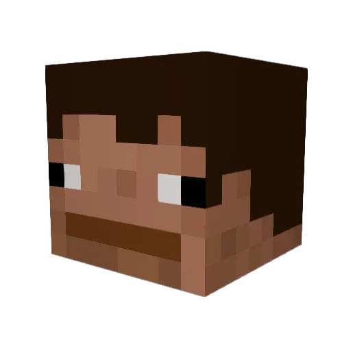 TrustLocal Minecraft avatar head, 3D render