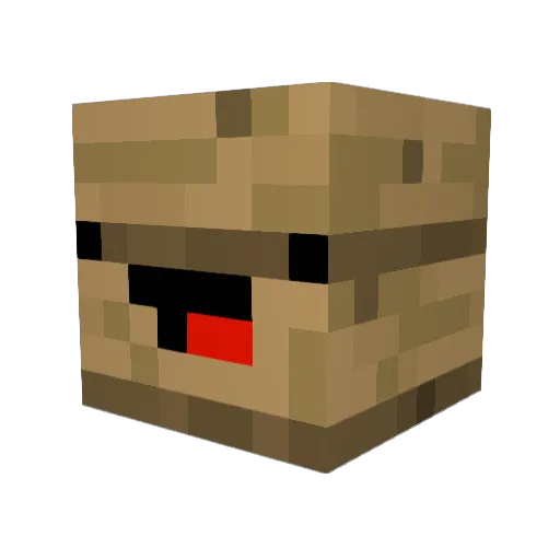TrustedPython Minecraft avatar head, 3D render
