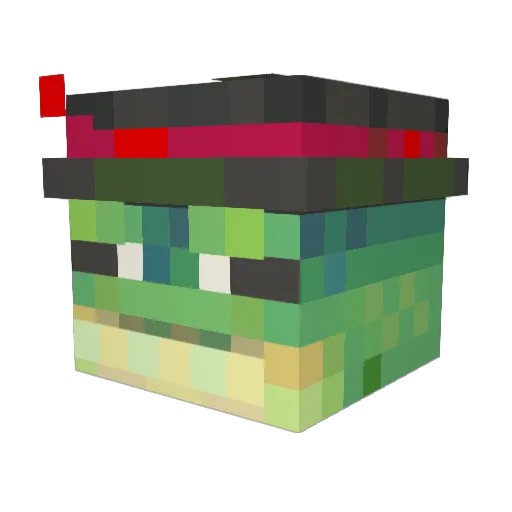 Trustie Minecraft avatar head, 3D render