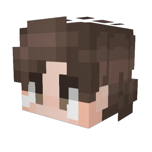 Trustiic Minecraft avatar head, 3D render