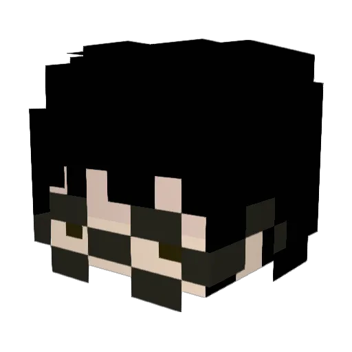 Trustworthiness Minecraft avatar head, 3D render
