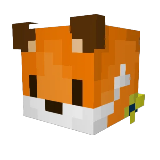 TrustyBaker Minecraft avatar head, 3D render