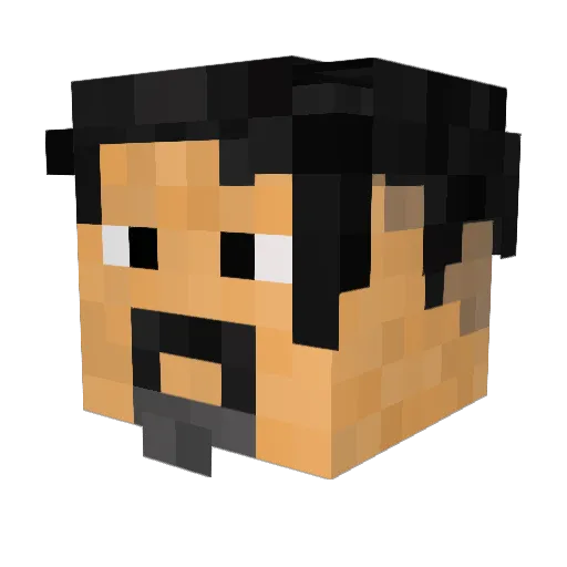 Truth773 Minecraft avatar head, 3D render